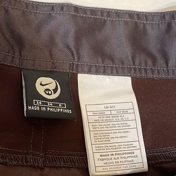 Nike shorts Volleyball Board swimwear hybrid Brown athletic VB Sz 34 - Picture 2 of 8